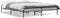vidaXL - Bedframe - bewerkt - hout - metaal - grijs - sonoma - eiken - 135x190 - cm