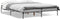 vidaXL - Bedframe - bewerkt - hout - metaal - grijs - sonoma - eiken - 160x200 - cm