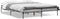 vidaXL - Bedframe - bewerkt - hout - metaal - grijs - sonoma - eiken - 150x200 - cm