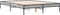 vidaXL - Bedframe - bewerkt - hout - metaal - grijs - sonoma - eiken - 135x190 - cm