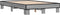 vidaXL - Bedframe - bewerkt - hout - metaal - grijs - sonoma - eiken - 120x200 - cm