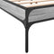 vidaXL - Bedframe - bewerkt - hout - metaal - grijs - sonoma - eiken - 140x190 - cm