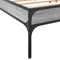 vidaXL - Bedframe - bewerkt - hout - metaal - grijs - sonoma - eiken - 180x200 - cm