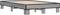 vidaXL - Bedframe - bewerkt - hout - metaal - grijs - sonoma - eiken - 120x190 - cm