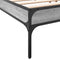 vidaXL - Bedframe - bewerkt - hout - metaal - grijs - sonoma - eiken - 200x200 - cm