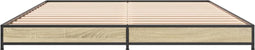 vidaXL - Bedframe - bewerkt - hout - metaal - sonoma - eikenkleurig - 120x200 - cm
