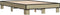 vidaXL - Bedframe - bewerkt - hout - metaal - sonoma - eikenkleurig - 135x190 - cm