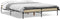 vidaXL - Bedframe - bewerkt - hout - metaal - sonoma - eikenkleurig - 150x200 - cm