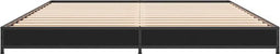 vidaXL - Bedframe - bewerkt - hout - metaal - zwart - 120x190 - cm