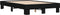 vidaXL - Bedframe - bewerkt - hout - metaal - zwart - 135x190 - cm