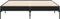 vidaXL - Bedframe - bewerkt - hout - metaal - zwart - 135x190 - cm