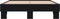 vidaXL - Bedframe - bewerkt - hout - metaal - zwart - 135x190 - cm