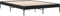 vidaXL - Bedframe - bewerkt - hout - metaal - zwart - 140x200 - cm