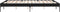 vidaXL - Bedframe - bewerkt - hout - metaal - zwart - 150x200 - cm