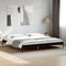 vidaXL - Bedframe - bewerkt - hout - metaal - zwart - 200x200 - cm