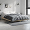 vidaXL - Bedframe - bewerkt - hout - sonoma - eikenkleurig - 135x190 - cm