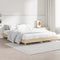 vidaXL - Bedframe - bewerkt - hout - sonoma - eikenkleurig - 135x190 - cm