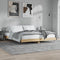 vidaXL - Bedframe - bewerkt - hout - sonoma - eikenkleurig - 200x200 - cm