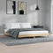 vidaXL - Bedframe - bewerkt - hout - sonoma - eikenkleurig - 200x200 - cm