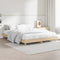 vidaXL - Bedframe - bewerkt - hout - sonoma - eikenkleurig - 90x190 - cm