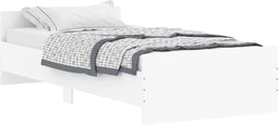 vidaXL - Bedframe - bewerkt - hout - wit - 100x200 - cm