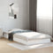 vidaXL - Bedframe - bewerkt - hout - wit - 100x200 - cm