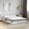 vidaXL - Bedframe - bewerkt - hout - wit - 120x190 - cm