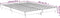 vidaXL - Bedframe - bewerkt - hout - wit - 135x190 - cm