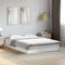 vidaXL - Bedframe - bewerkt - hout - wit - 135x190 - cm