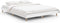 vidaXL - Bedframe - bewerkt - hout - wit - 135x190 - cm