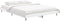 vidaXL - Bedframe - bewerkt - hout - wit - 135x190 - cm
