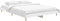 vidaXL - Bedframe - bewerkt - hout - wit - 135x190 - cm