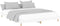 vidaXL - Bedframe - bewerkt - hout - wit - 140x200 - cm
