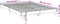 vidaXL - Bedframe - bewerkt - hout - wit - 140x200 - cm