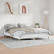 vidaXL - Bedframe - bewerkt - hout - wit - 140x200 - cm