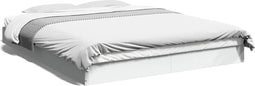 vidaXL - Bedframe - bewerkt - hout - wit - 150x200 - cm