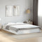 vidaXL - Bedframe - bewerkt - hout - wit - 150x200 - cm