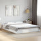 vidaXL - Bedframe - bewerkt - hout - wit - 160x200 - cm