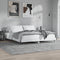 vidaXL - Bedframe - bewerkt - hout - wit - 160x200 - cm