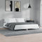 vidaXL - Bedframe - bewerkt - hout - wit - 180x200 - cm