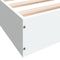 vidaXL - Bedframe - bewerkt - hout - wit - 180x200 - cm