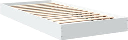 vidaXL - Bedframe - bewerkt - hout - wit - 75x190 - cm