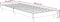 vidaXL - Bedframe - bewerkt - hout - wit - 75x190 - cm