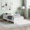 vidaXL - Bedframe - bewerkt - hout - wit - 75x190 - cm