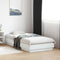 vidaXL - Bedframe - bewerkt - hout - wit - 75x190 - cm