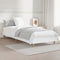vidaXL - Bedframe - bewerkt - hout - wit - 75x190 - cm
