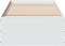 vidaXL - Bedframe - bewerkt - hout - wit - 75x190 - cm