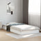 vidaXL - Bedframe - bewerkt - hout - wit - 90x190 - cm