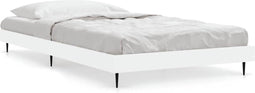 vidaXL - Bedframe - bewerkt - hout - wit - 90x200 - cm