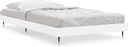 vidaXL - Bedframe - bewerkt - hout - wit - 90x200 - cm